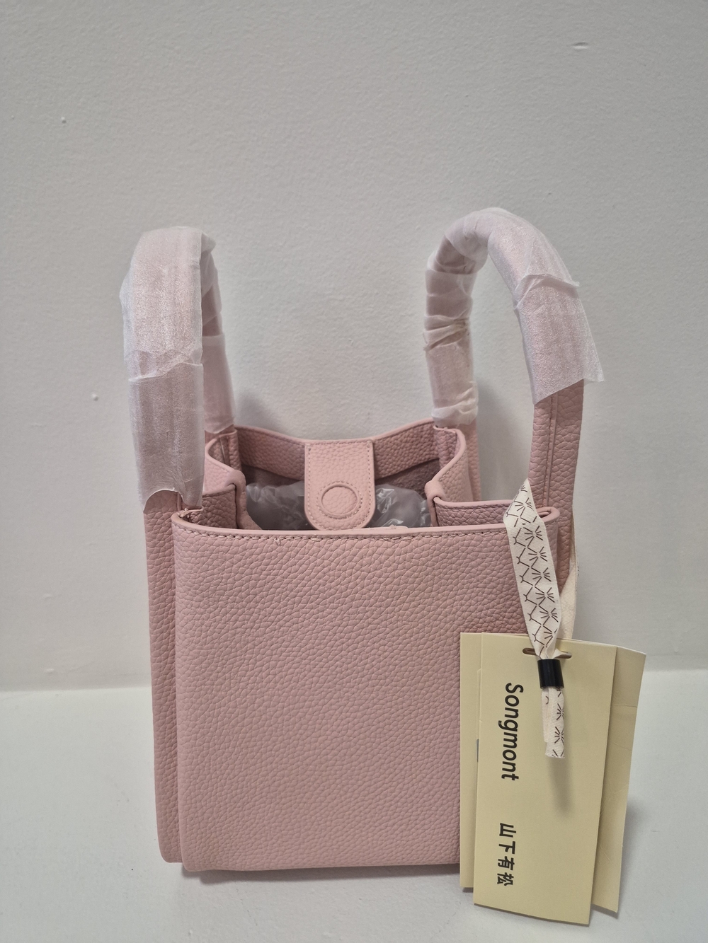 Songmont Pink Pebbled Mini Tote